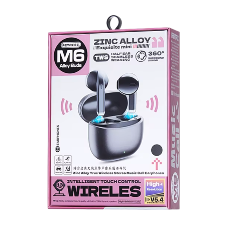 Écouteurs Sans Fil Remax AlloyBuds M6 - Argent — REMAX · Smarty Paris 18e